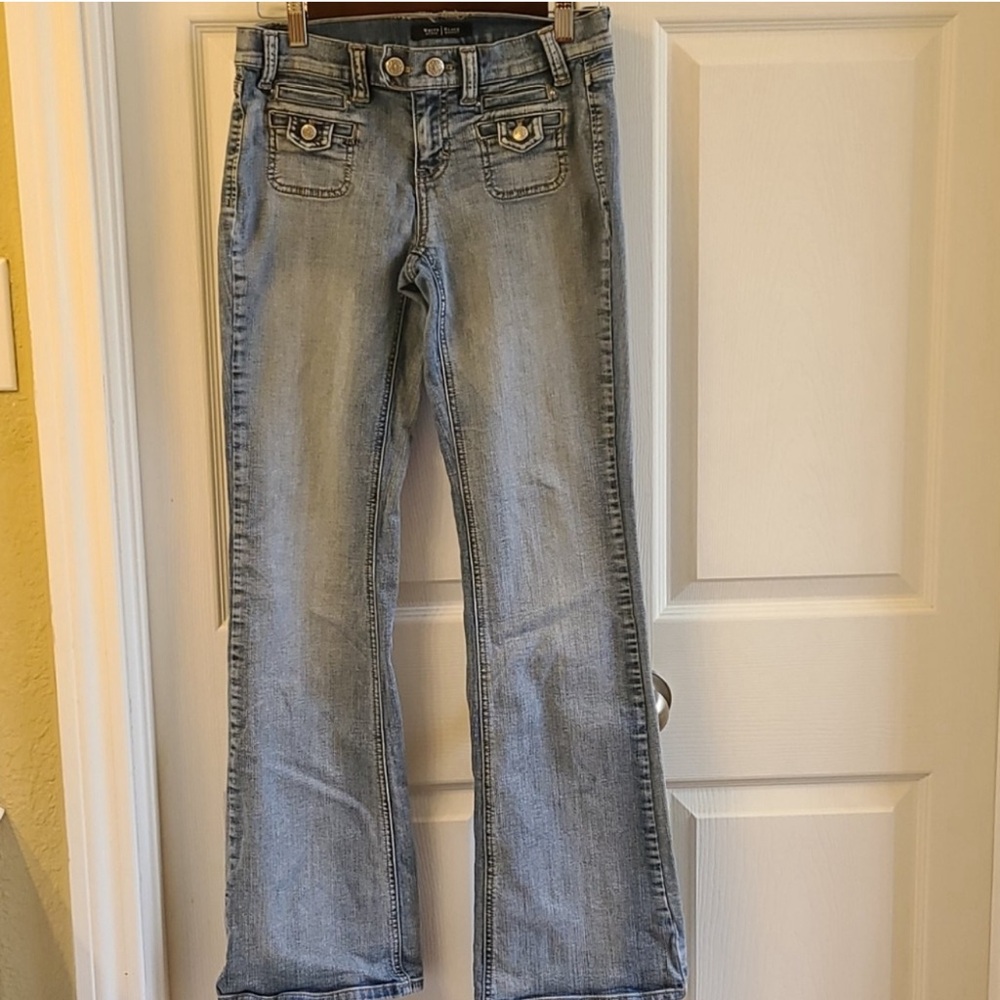 white house black market lowrise flare jeans